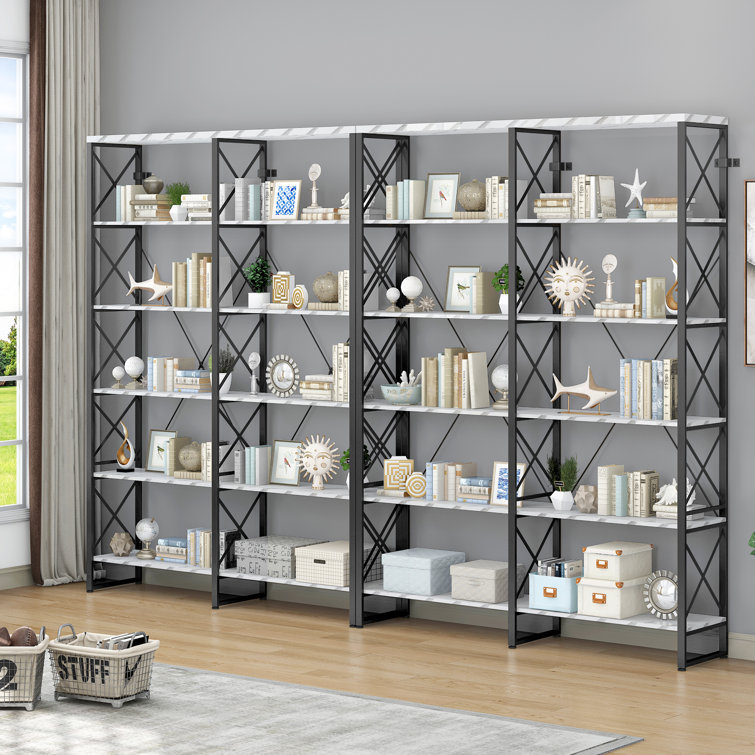Khajag double best sale etagere bookcase